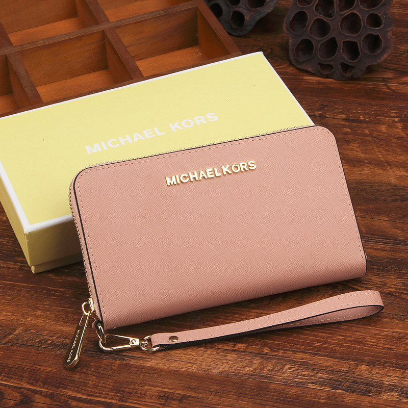 mk pink wallet